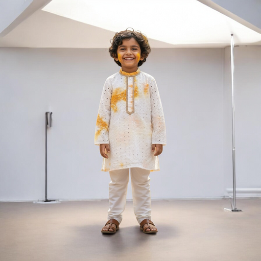 White Kurta Set