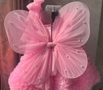 Pink butterfly dress