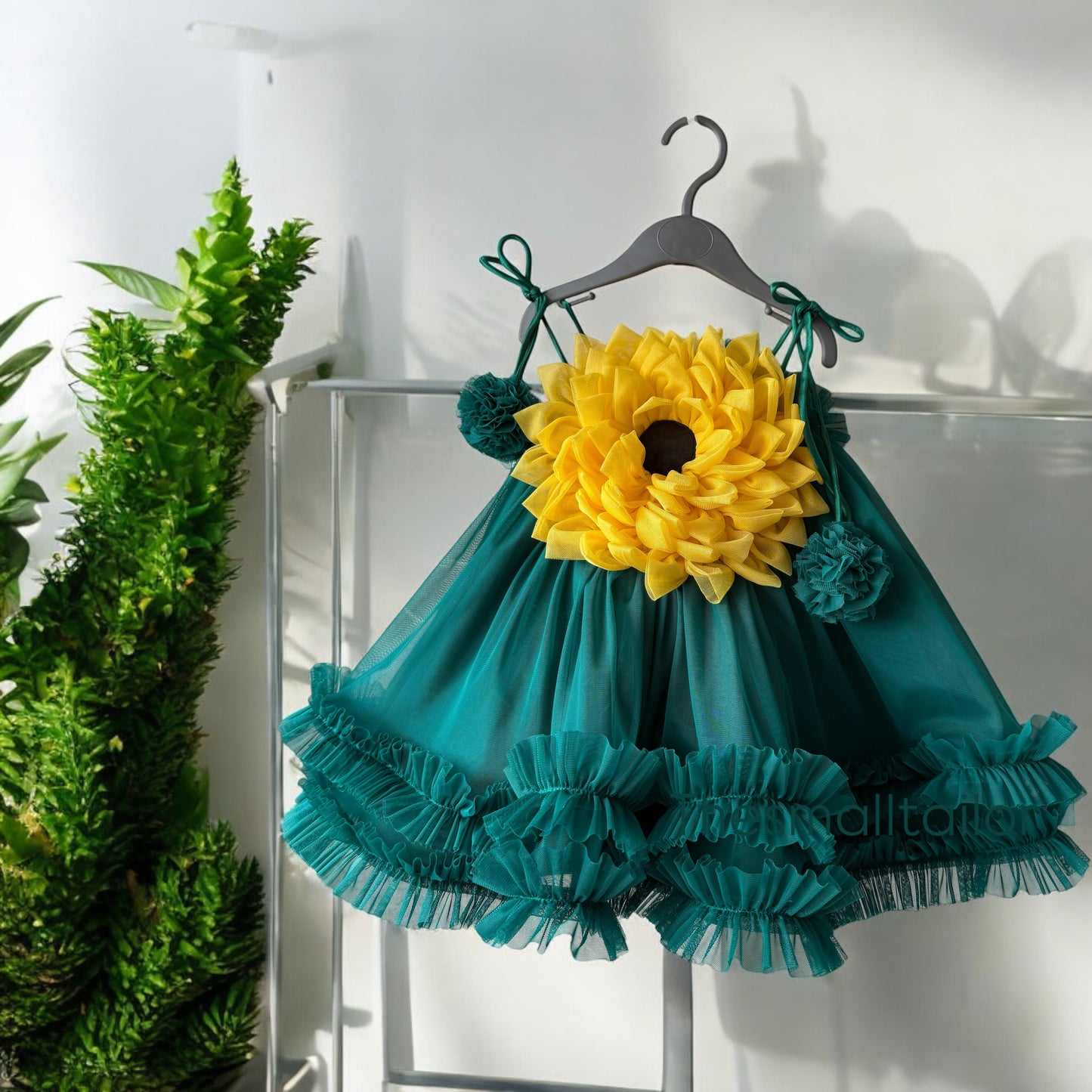 Bottle Green flower Dress