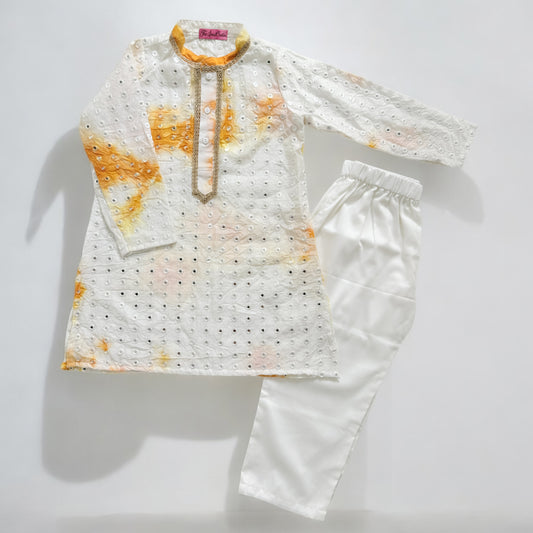 White Kurta Set