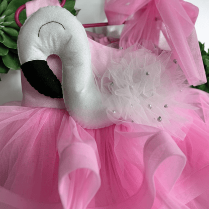 Flamingo in White
