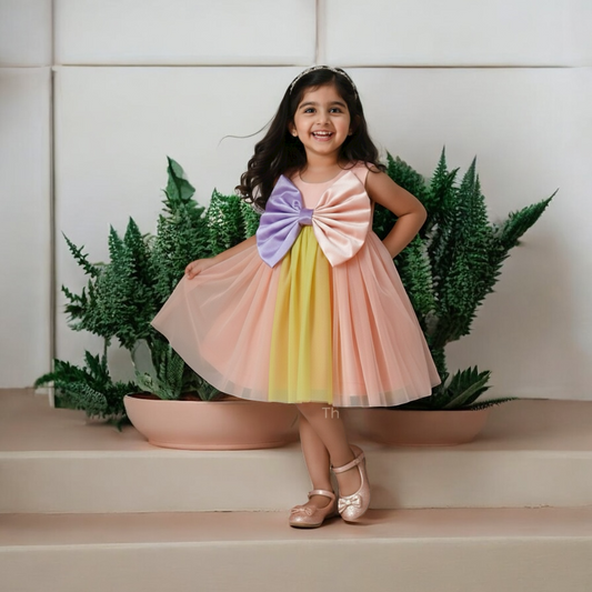Peach Bow Dress
