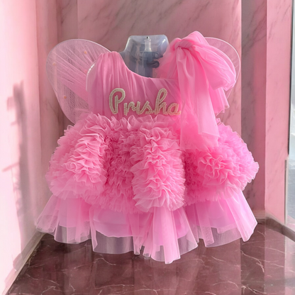 Pink butterfly dress