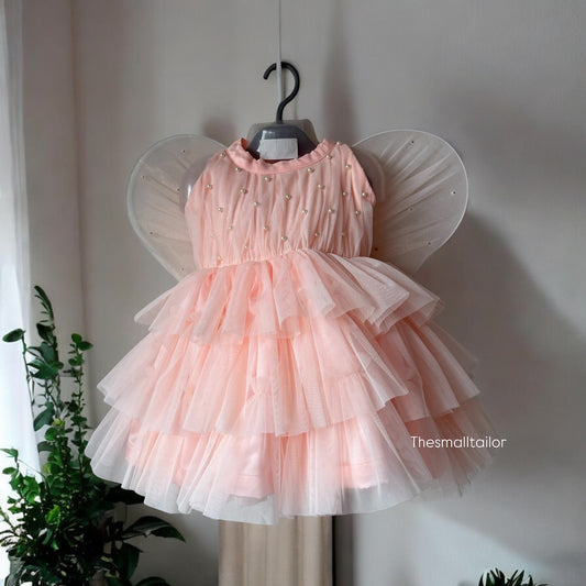 Peach Dress with wings