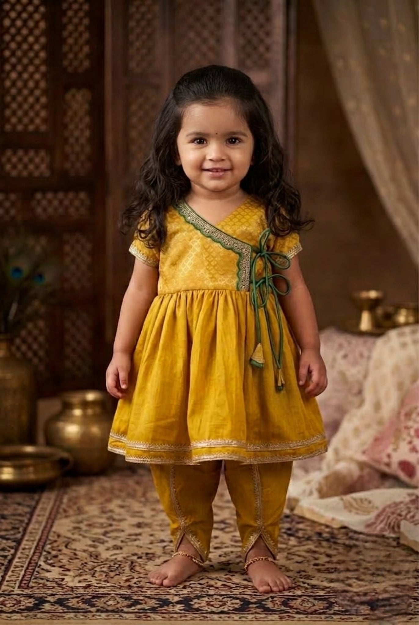 Yellow Achkan Set