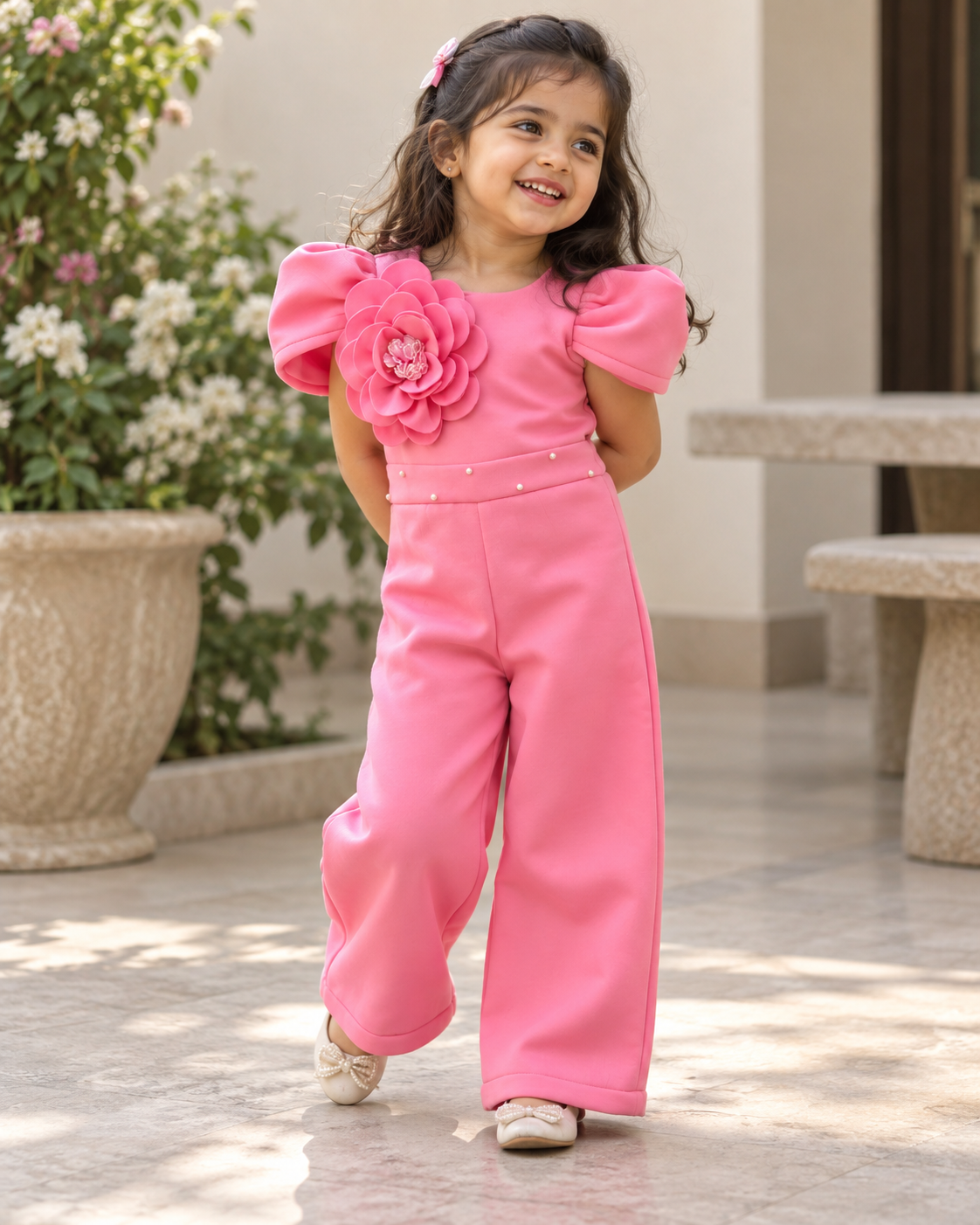 Pink Flower Jumpsuit