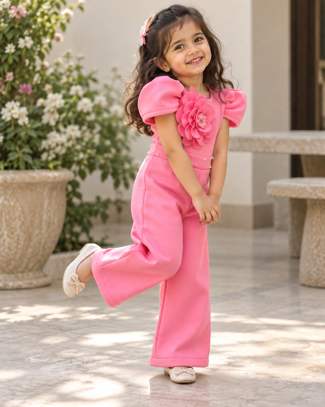 Pink Flower Jumpsuit
