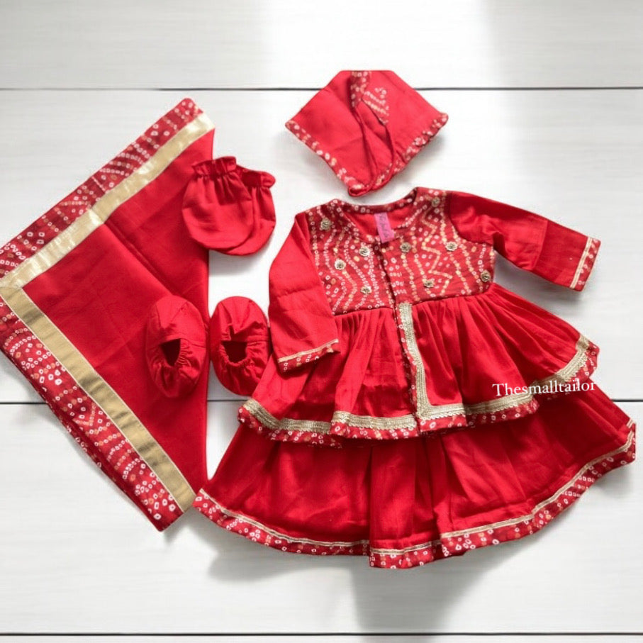 Bandhani skirt JAMNA set