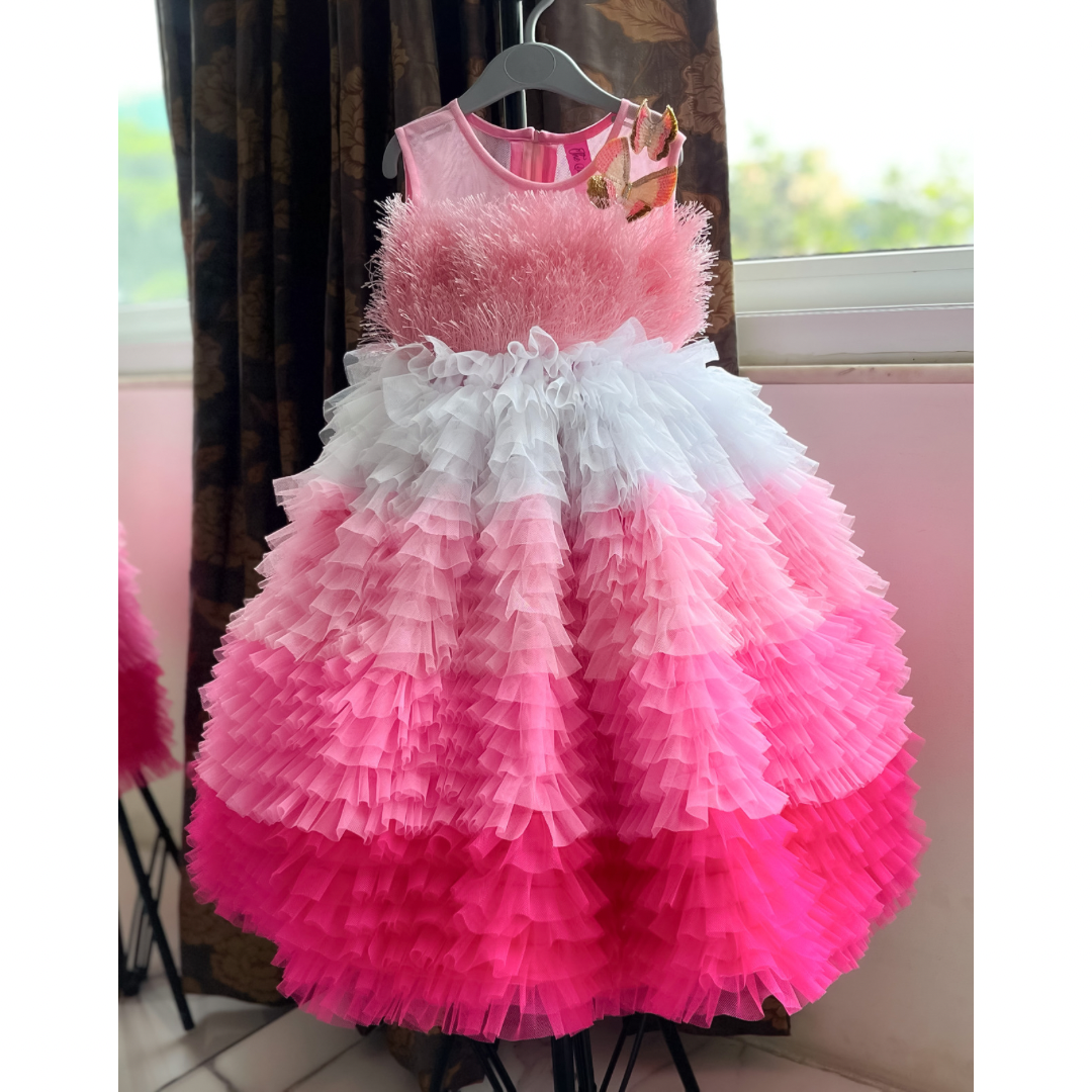 Shades Of Pink White In Our Garden Dress.