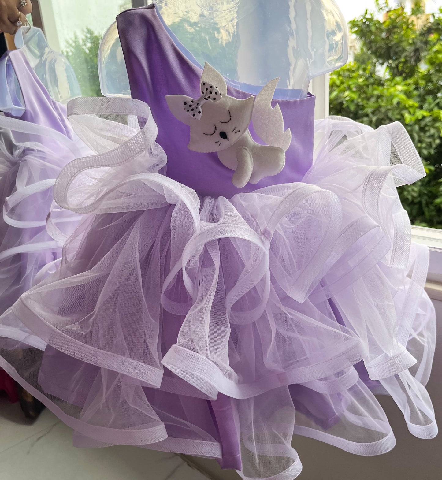 Lavender layered frill dress
