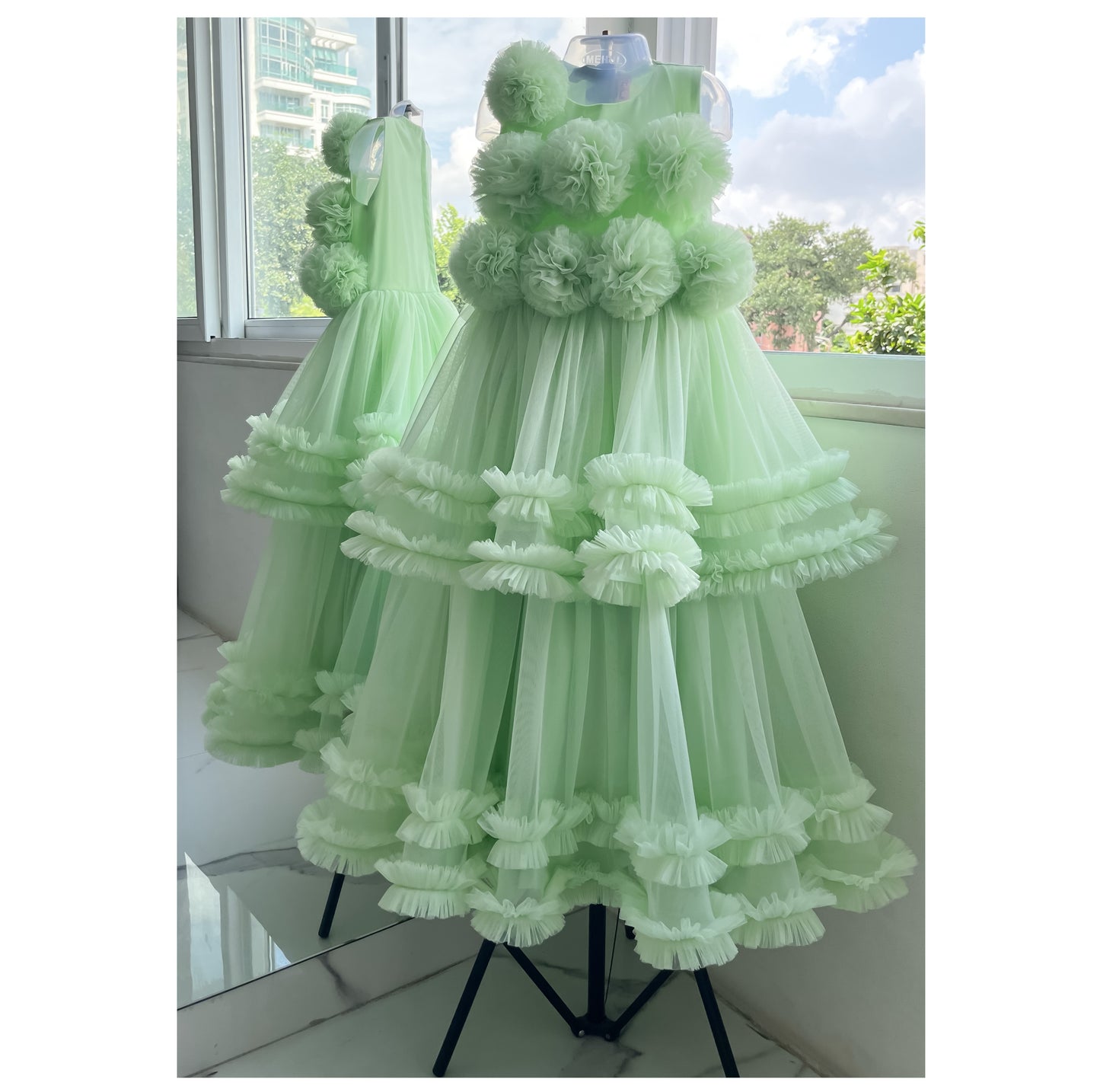 Mint Green Tulle Ball Dress