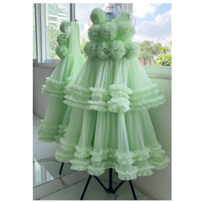 Mint Green Tulle Ball Dress