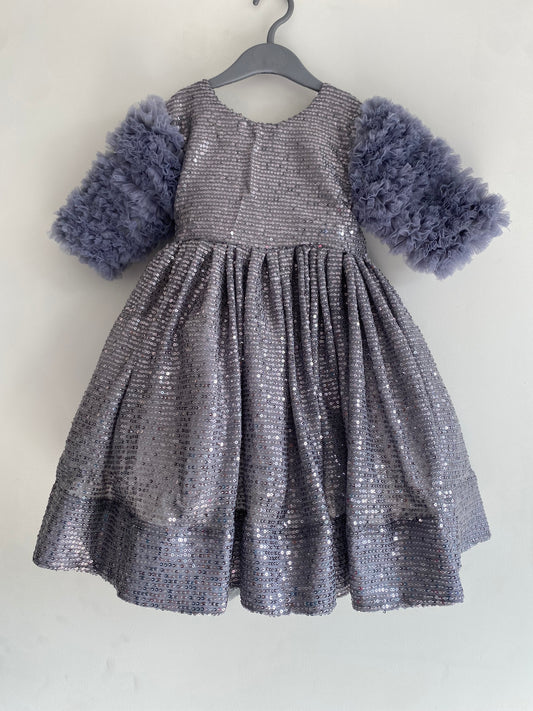 Sequence Dress In Grey