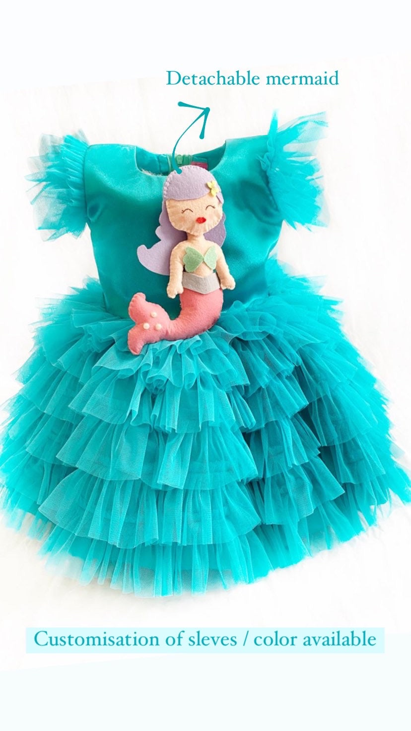 Mermaid Dress with Detachable Mermaid