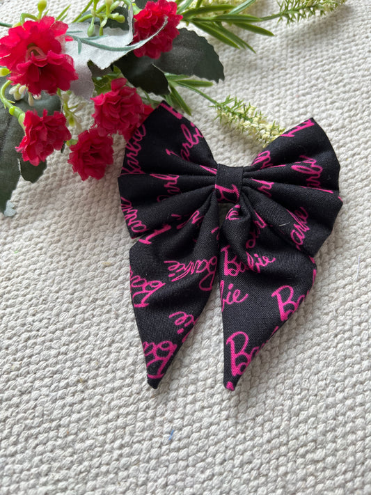 Barbie Printed Tail Bow Black